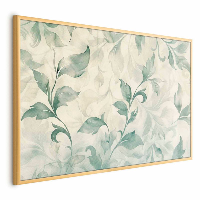 Plakat Artgeist Akwarelowe listki 60x40 cm z ramą złotą 1 szt