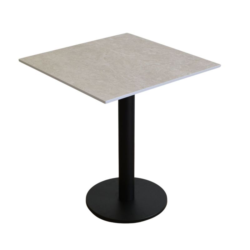 Stolik do kawiarni wodoodporny HPL 12mm 75x75cm Cream Navona noga okrągła 1szt.