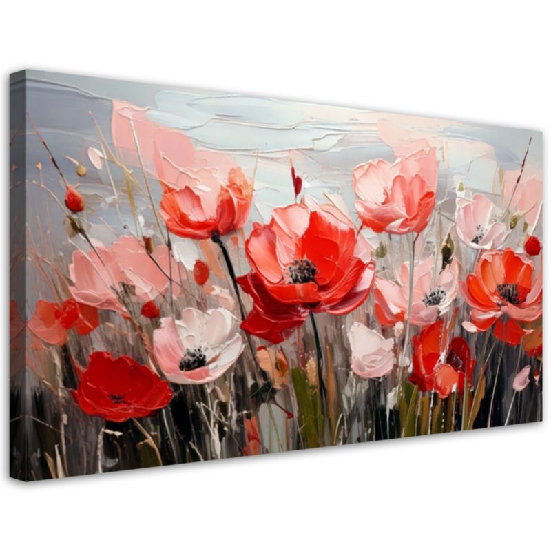 Obraz Feeby Makowe pole Kwiaty 80x40cm 1szt