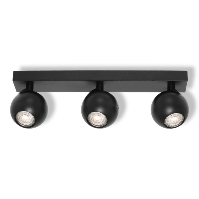 Lampa Sufitowa Osram Oprawa Natynkowa Ruchoma Punktowa Reflektor 3x GU10 Czarna SPHERAL 1 szt.