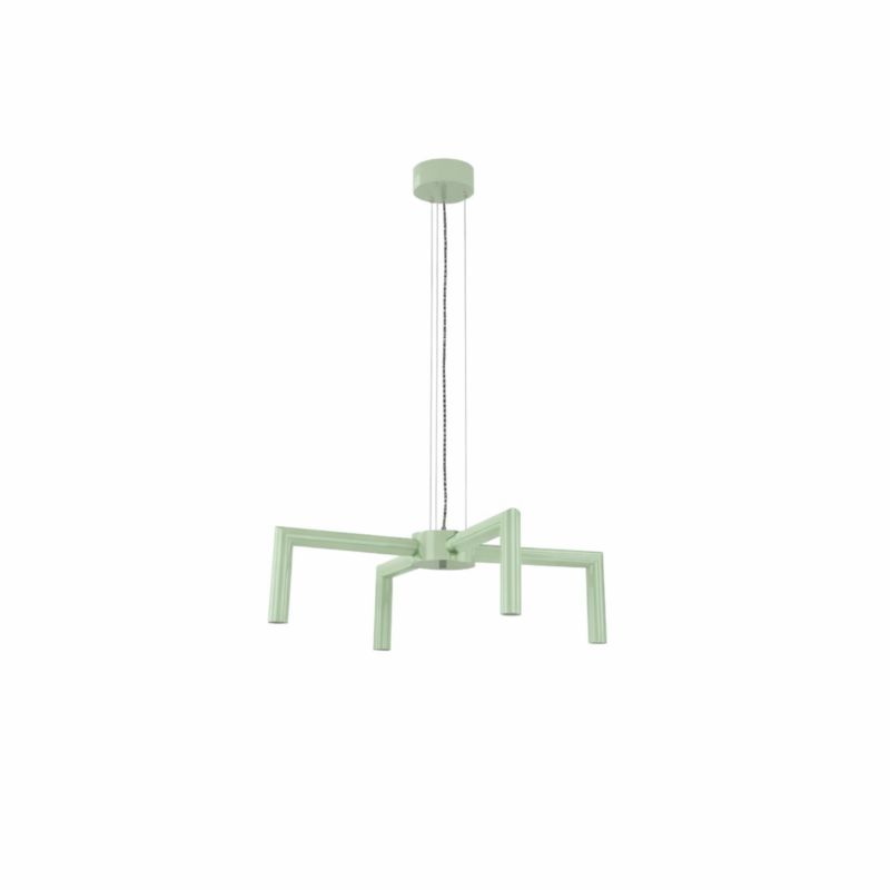 Lampa wisząca ILUMI Niako miętowy GU10 4 źródła światła wariant 4 wys. 170 cm 1 szt.