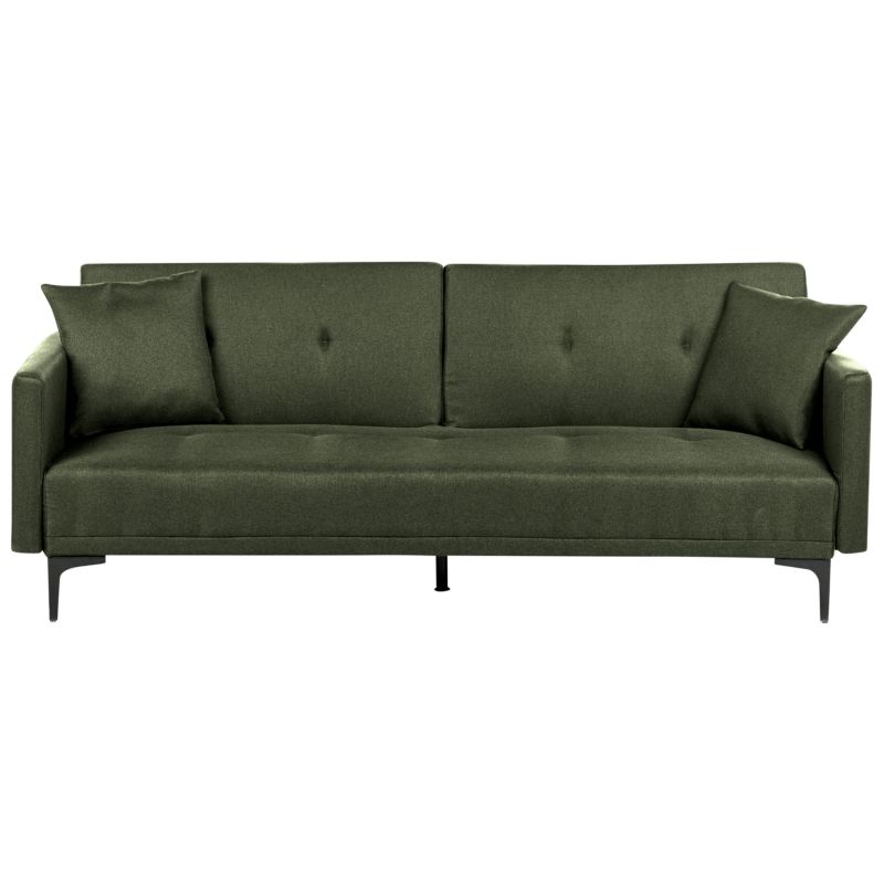 Sofa rozkładana dla 3 osób Lucan Ciemnozielony 1 szt.