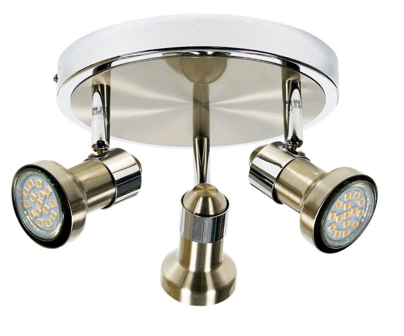 Lampa sufitowa Candellux Arkon chromowana srebrna 3 x GU10 x 50W wym: 28 x 28 cm - 1 szt.