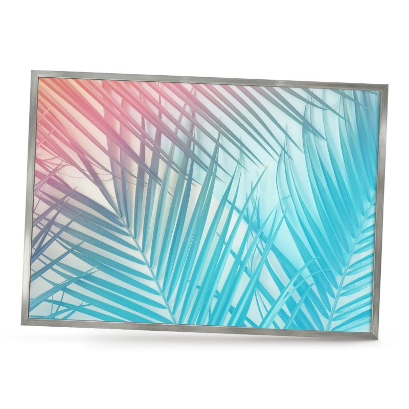 Tablica magnetyczna do salonu ArtPrintCave 70x50 Tropikalna elegancja w srebrnej ramie 1szt
