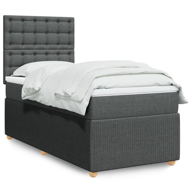 Łóżko kontynentalne WaszeMeble 90x190 cm ciemnoszara WM-3294226 1 szt.