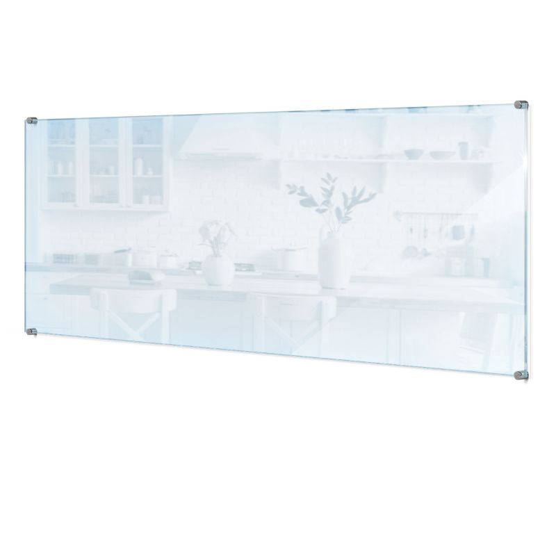 Panel Kuchenny Transparentny ArtPrintCave 125x50 cm Osłona ściany przed tłuszczem Zestaw z Mocowaniem Punktowym 1 szt.