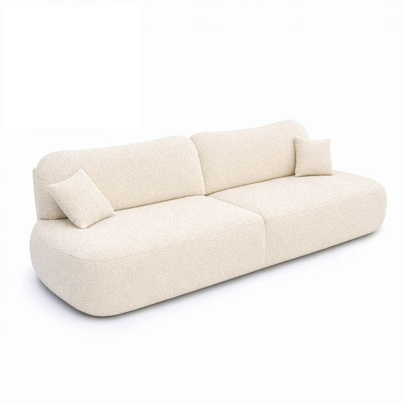 Sofa Mebel Elite AVERIO Rozkładana Kanapa z Funkcją Spania Dwuosobowa Do Salonu Kremowa 1szt