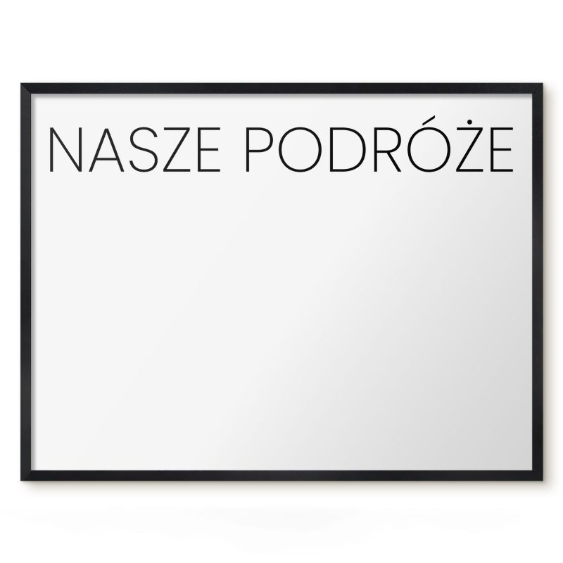 Tablica Magnetyczna Na Magnesy Tulup 80x60 cm Nasze podróże 3 - Czarna rama Do salonu, sypialni 1 szt.