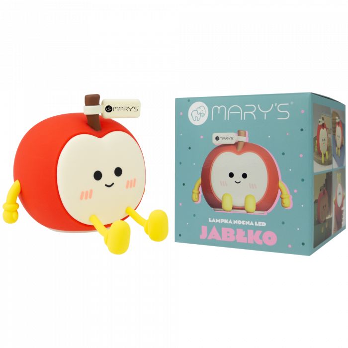 Lampa stołowa jabłko Mary's nocne czerwona LED 0.6W biały ciepły 3000K lm IP20 wym:14,2x14,2x10,8cm - 1 szt.