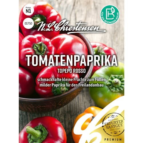 Papryka słodka Topepo rosso - Nasiona. Ilość w opakowaniu: 1 opak - GradinaMax