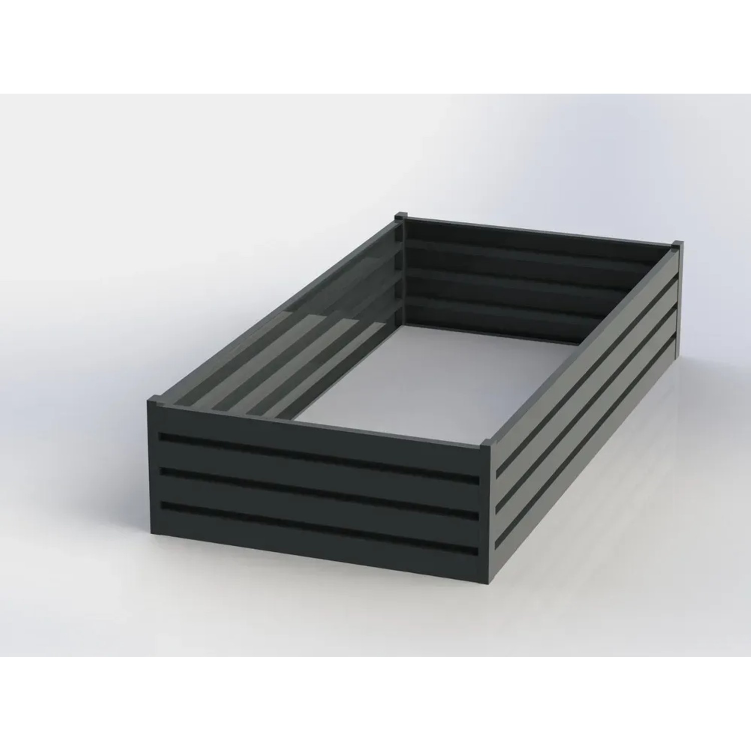 Rabata Warzywna 4-poziomy antracyt 200x100x40 cm