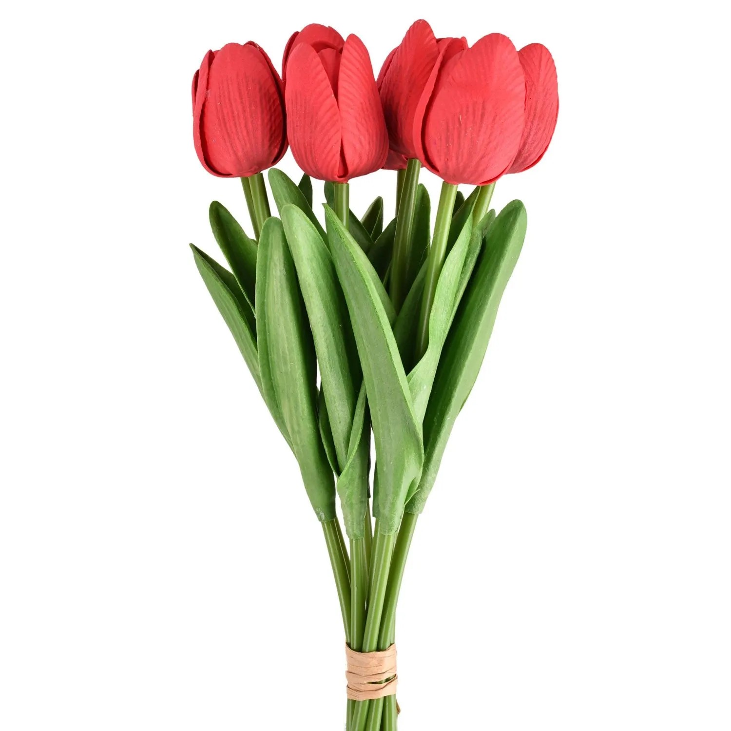 Sztuczne bukiet tulipan czerwony - 34 cm