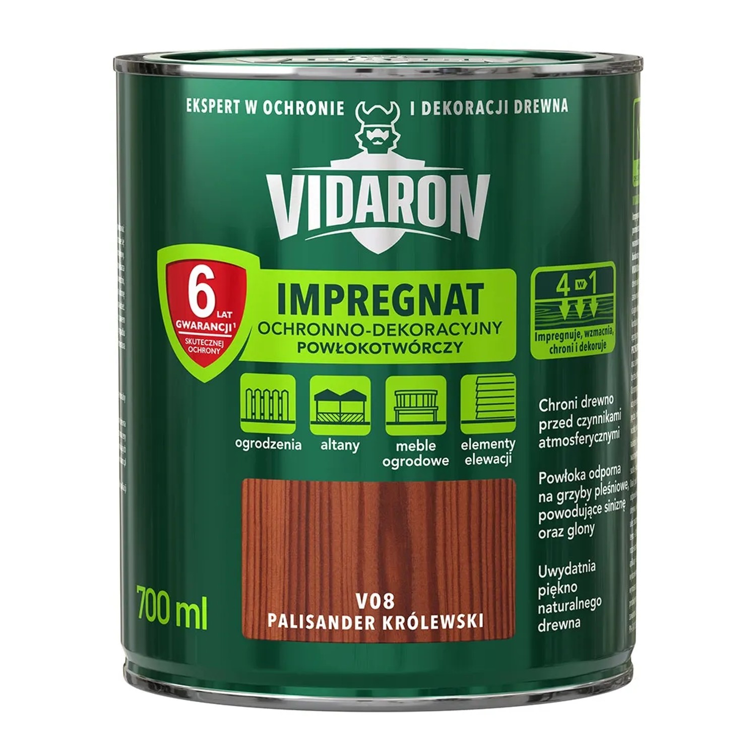 Vidaron Impregnat do drewna powłokotwórczy palisander królewski - 0,7L