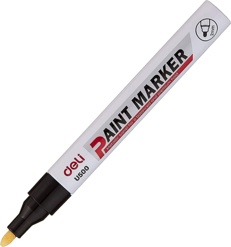 Marker olejowy Deli, okrągła, 2mm, czarny