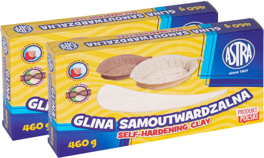 2x Glina samoutwardzalna Astra, 460g, biały