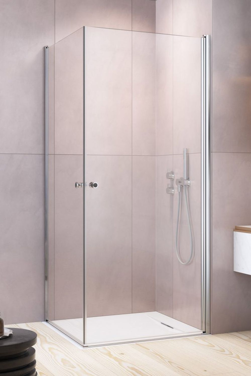 Radaway Eos KDD I kabina prysznicowa 80x80 cm kwadratowa chrom/szkło przezroczyste 137213-01-01