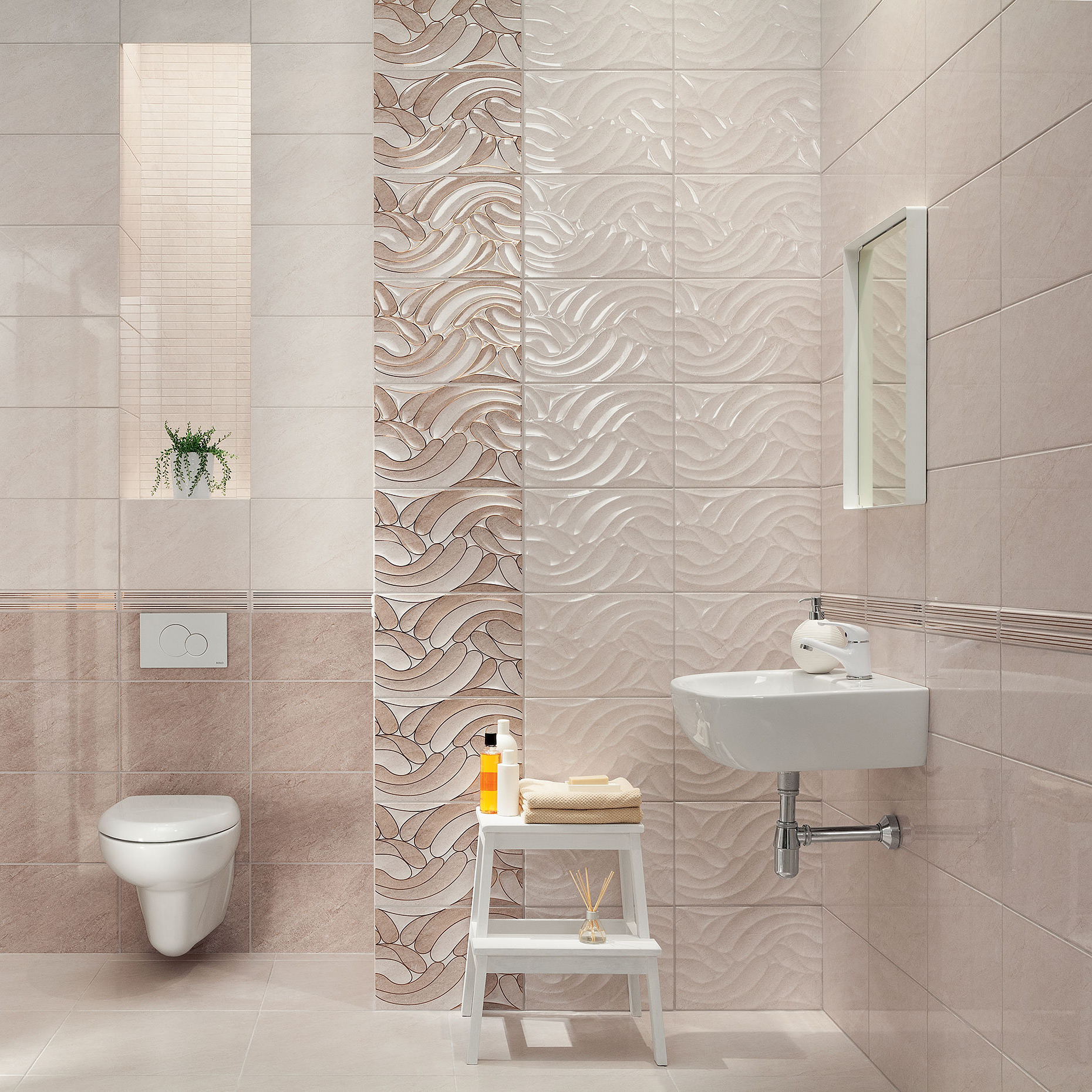 Domino Navara beige STR listwa ścienna 36x2,8 cm