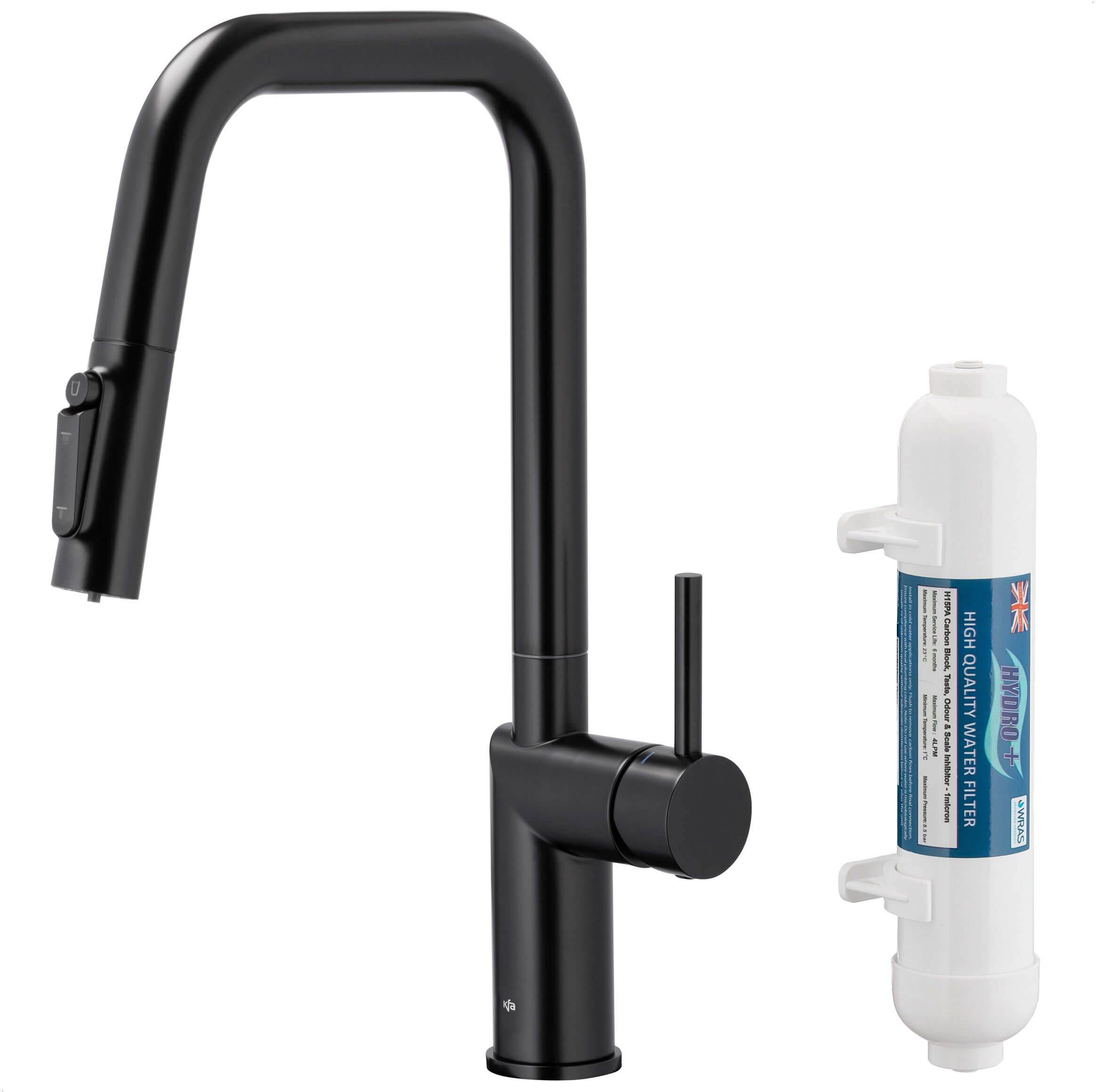 KFA Armatura Duero Pure Style bateria kuchenna z filtrem stojąca czarna 6623-312-81