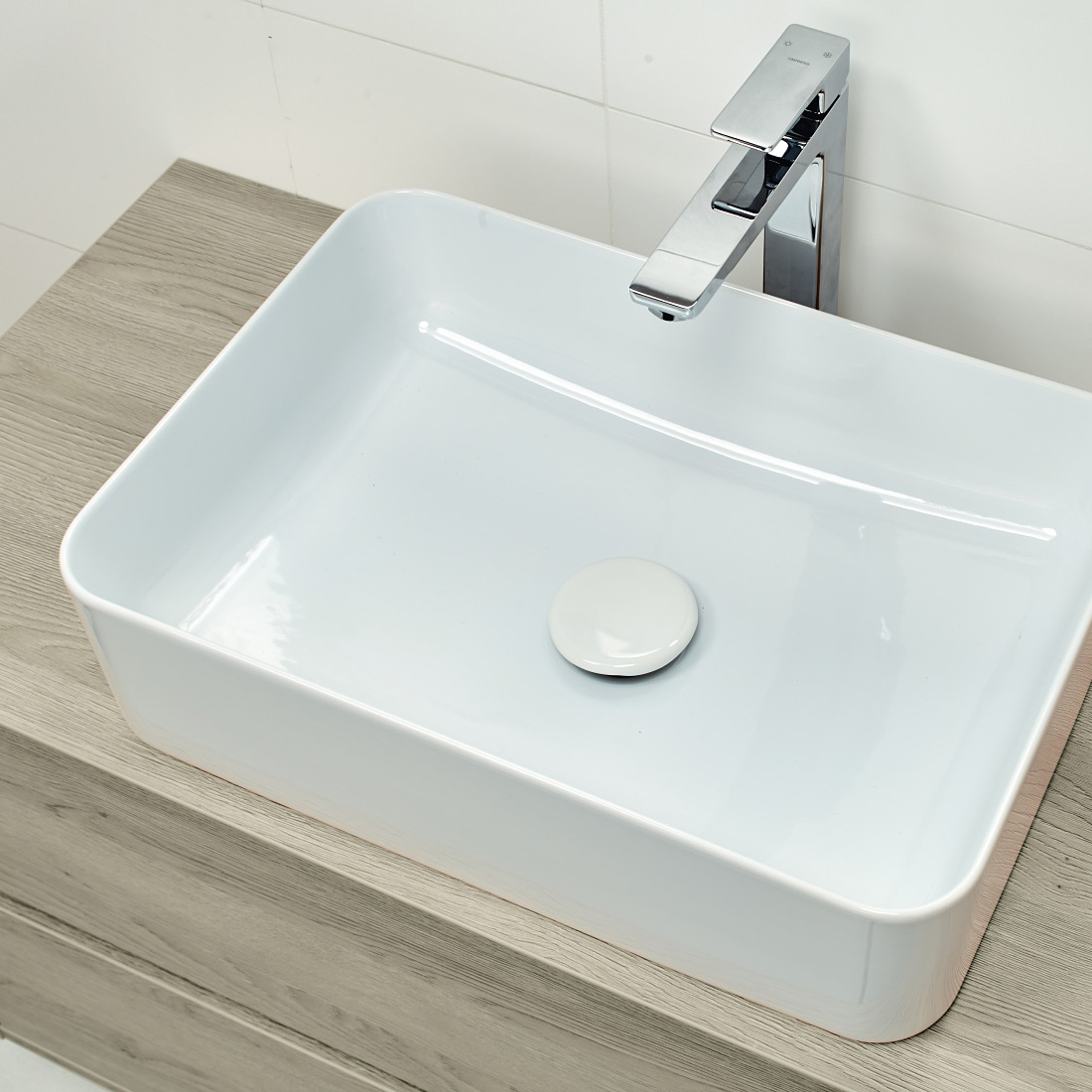 Cersanit Crea umywalka 50x34 cm nablatowa prostokątna biała EcoBox K114-001-ECO - Wysyłka w 24h