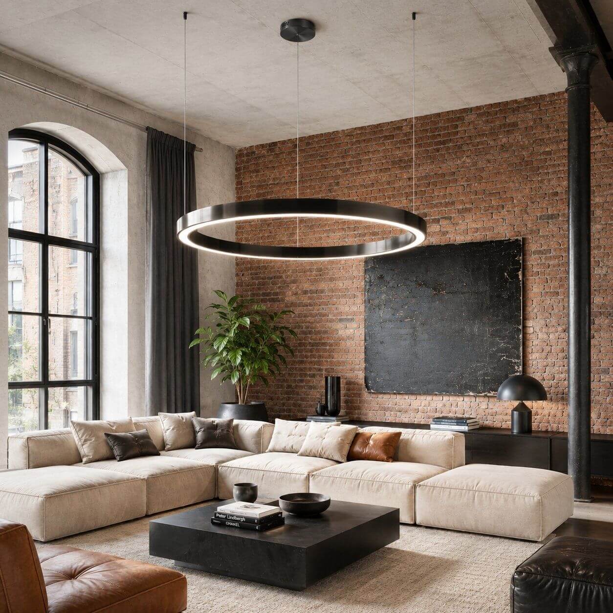 Step Into Design Circle lampa wisząca 1x52 W tytan ST-8848-100 black