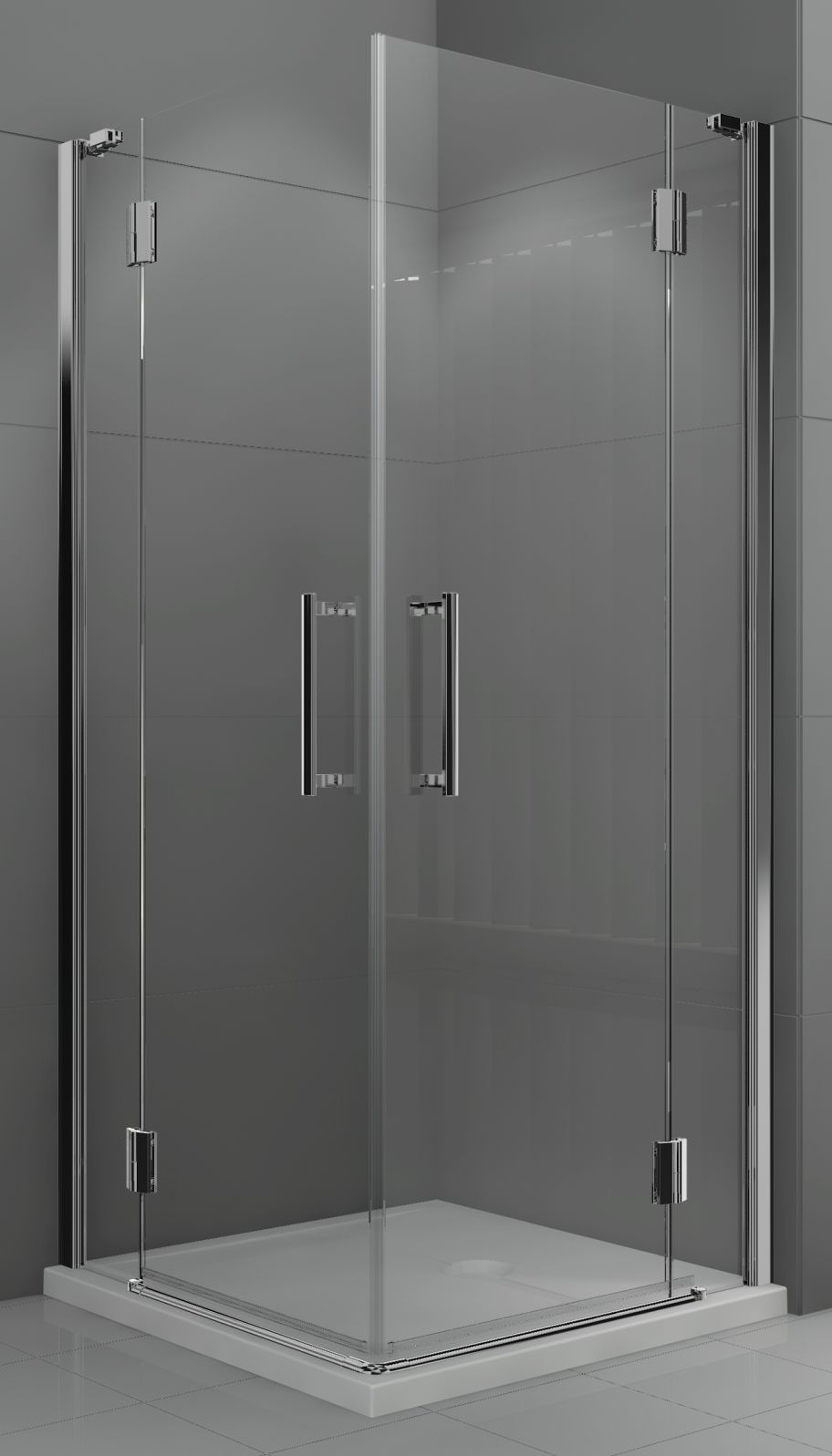 Novellini Modus kabina prysznicowa część lewa 90x90 cm kwadratowa chrom połysk/szkło przezroczyste MODUSA90LS-1K