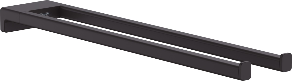 Hansgrohe AddStoris wieszak na ręcznik 44,5 cm podwójny czarny mat 41770670