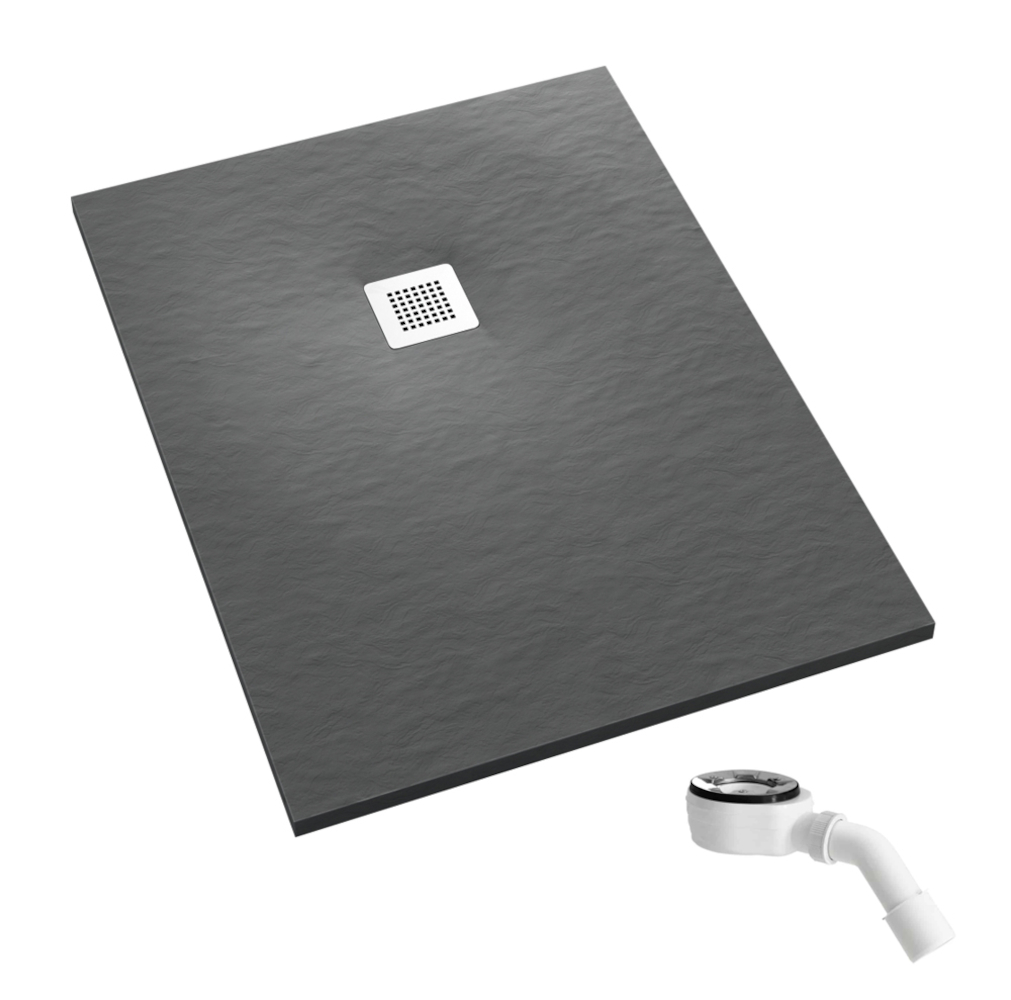 Schedpol Kalait Grey Stone brodzik prostokątny 100x70 cm szary 3.3134/S/ST-M2