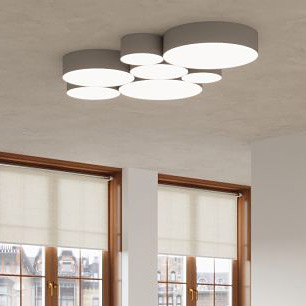 Sollux Lighting Arena plafon 2x60W szary SL.0122