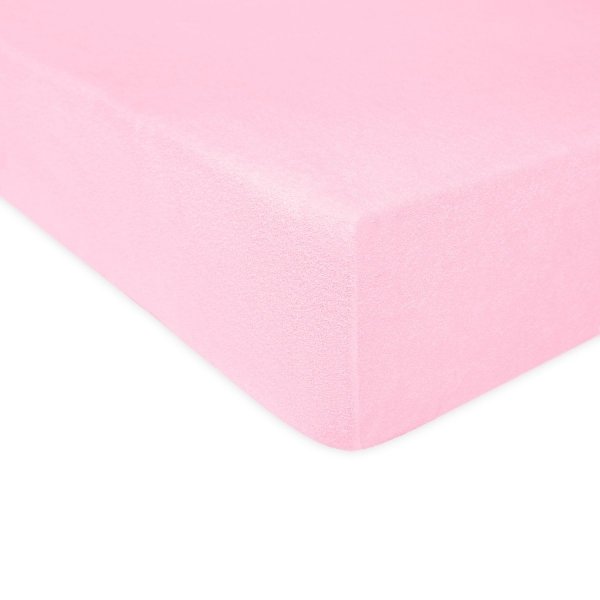 Grube Prześcieradło FROTTE 180x200 na gumkę wz. 005 jasny różowy