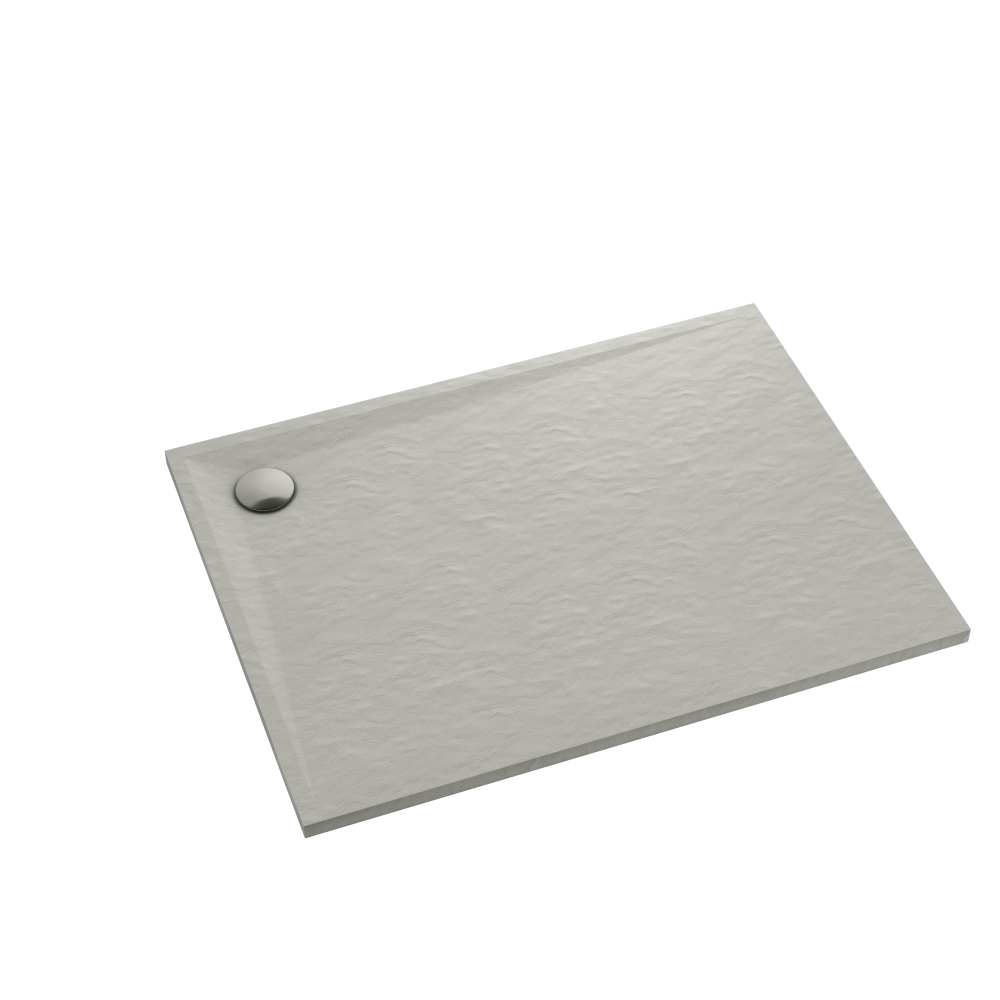 Darmowa Dostawa - Brodzik prostokątny 100x80 cm cement Schedline Libra Cement Stone 3SPL1P80100CTST