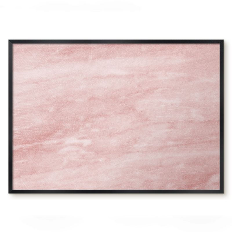 Tablica Magnetyczna Wielofunkcyjna Ścienna Tulup 70x50 cm Różowa faktura - Czarna rama Do salonu, sypialni 1 szt.