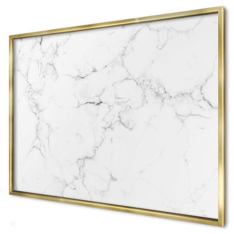 Ozdobna tablica magnetyczna Wallfluent 100x70 Marmur wzór w złotej ramie 1szt