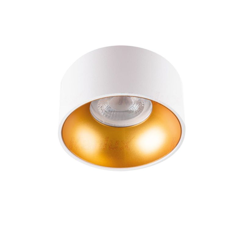 Oprawa sufitowa wpuszczana Kanlux Mini Riti złoto-biała 1 x GU10 x 25W IP20 wym: 8,5 x 8,5 cm okrągła - 1 szt.