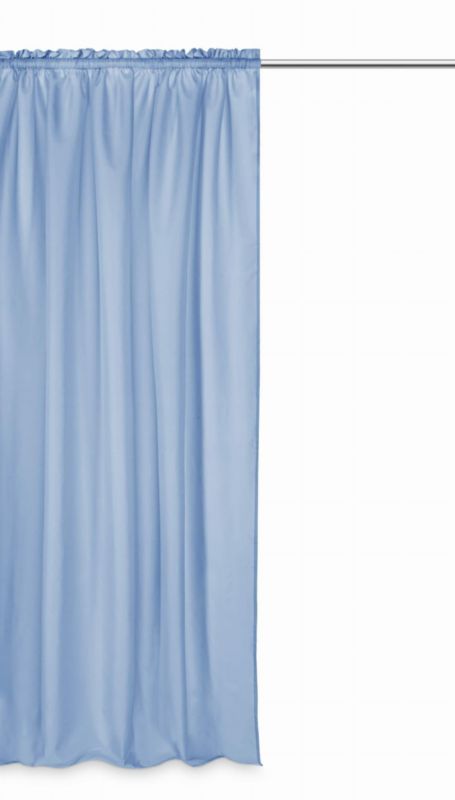 Zasłona dekoracyjna Viva gotowa na taśmie Spod Igły i Nitki 140 x 300 cm błękitna 1 szt.
