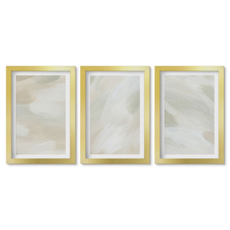 Obrazy w złotej ramie Tulup 20x30 cm Jasne farby abstrakcja boho Dekoracja ścienna do przedpokoju 1 kpl