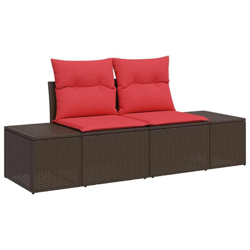 Sofa ogrodowa WaszeMeble z technorattanu brązowa z poduszkami WM-42006798 1 szt.