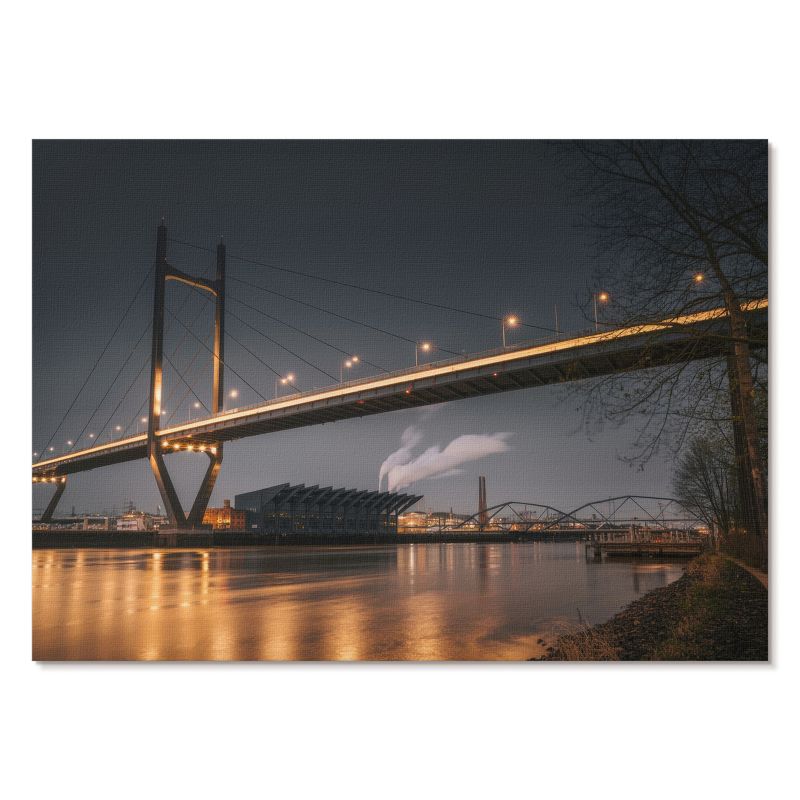 Plakat na Płótnie Tulup 84x59,4 cm (A1) Nocny most Do salonu, biura, sypialni 1 szt.