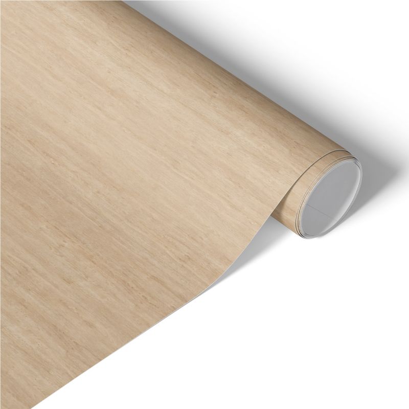 Okleina na Meble Tulup 75x150 cm Beżowe drewno Samoprzylepna Folia do Renowacji DIY 1 rol.