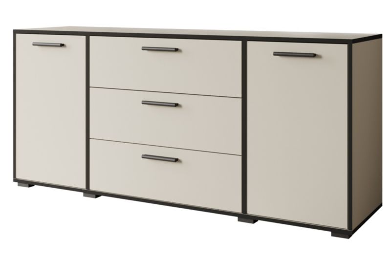 Komoda MINIO go for it TOGA 150 cm, kaszmirowy beż z czarnymi krawędziami, 1 szt.