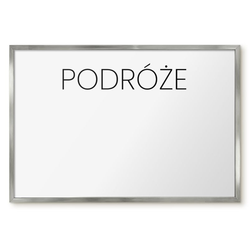 Tablica Do Magnesów Tulup 60x40 cm Podróże 3 - Srebrna rama Do salonu, sypialni 1 szt.