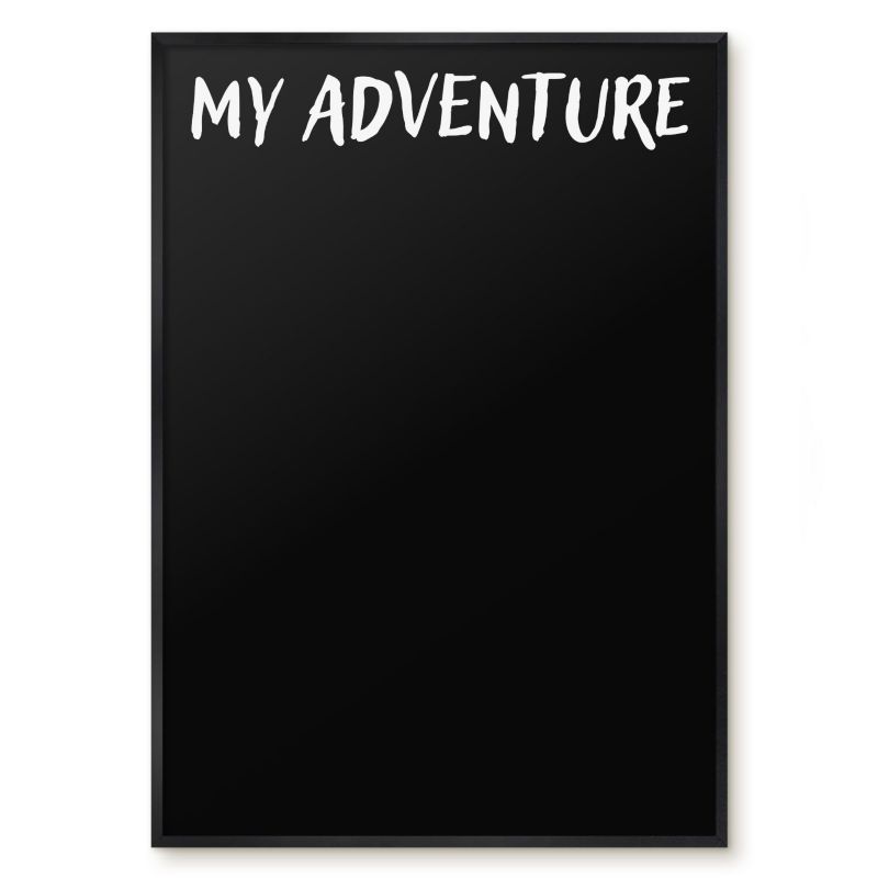 Tablica Na Magnesy Tulup 70x100 cm My adventure 5 - Czarna rama Do salonu, sypialni 1 szt.