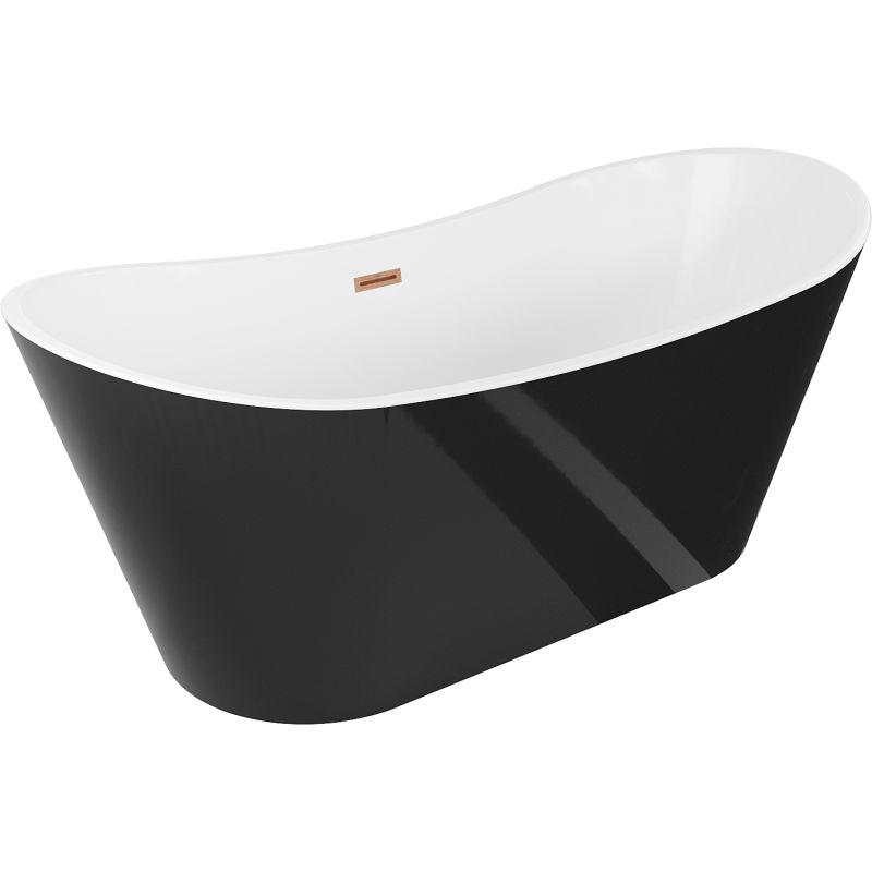 Wanna wolnostojąca Mexen Montana biały czarny 150x75 cm 52011507575-65 1 szt.