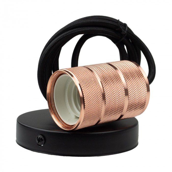 Lampa wisząca Ecolight czarno-złota 1xE27x60W IP20 wym:200x4,5x4,5cm - 1 szt.