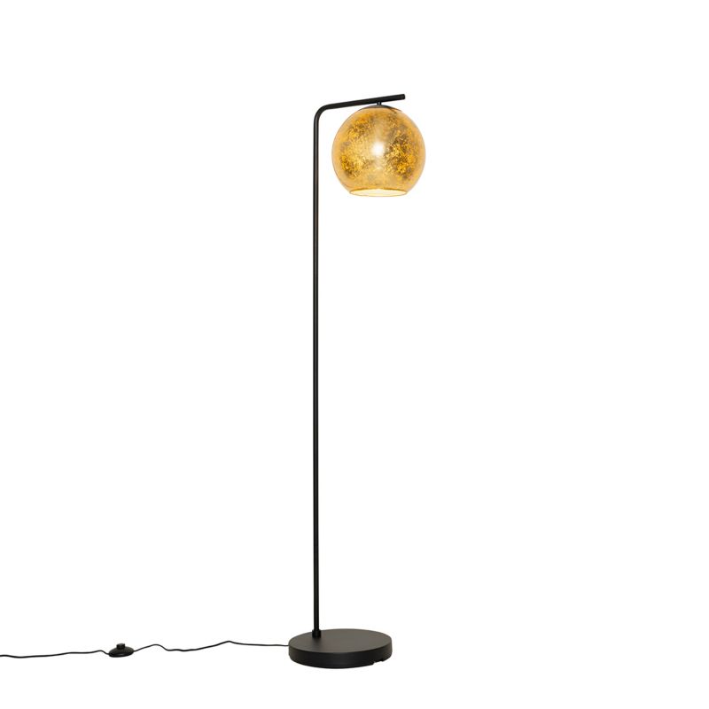 Designerski lampa podłogowa Qazqa Bert 148 złoty/mosiężny max 40W kompatybilny z żarówką LED E27 IP20 1 szt.