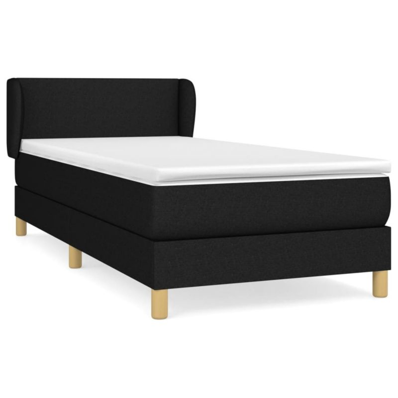 Łóżko kontynentalne WaszeMeble 100x200 cm czarne WM-3126623 1 szt.