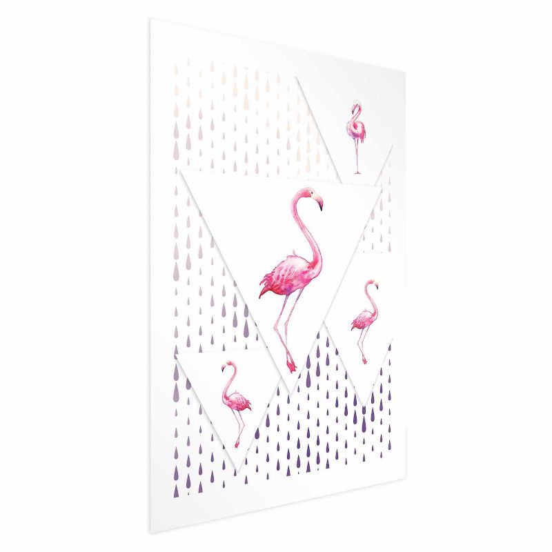 Plakat Artgeist Rodzina flamingów 21x30 cm bez ramy 1 szt