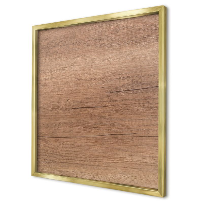 Dekoracyjna tablica magnetyczna Wallfluent 50x50 Faktura drewna w złotej ramie 1szt
