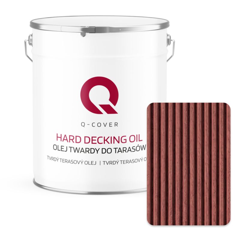Olej do Tarasów Twardy Q-COVER Hydrofobowy Wiśnia Japońska D050 Satyna 5L
