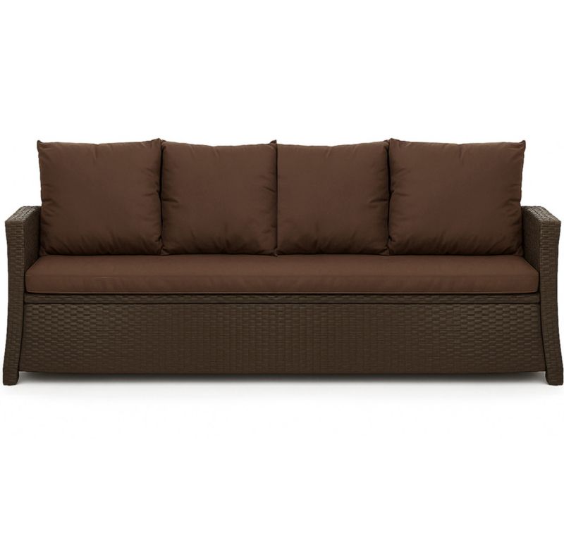 Poduszka ogrodowa na sofę rattanową 3-os, Setgarden, 170x50x50cm Brązowa Poduszki na meble ogrodowe-Technorattan, Mix, 1szt