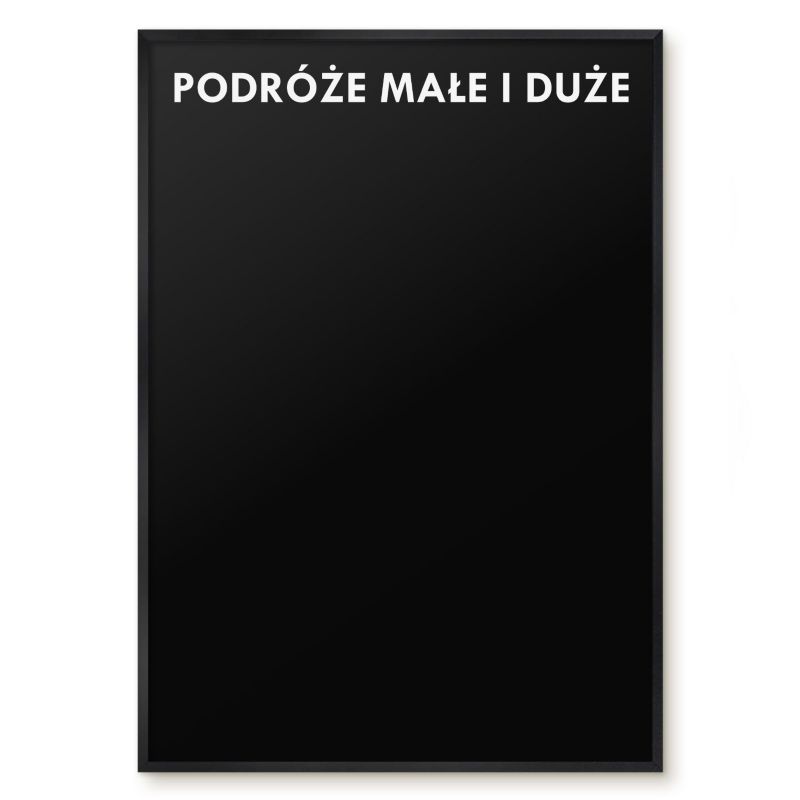 Tablica Na Magnesy Z Podróży Tulup 70x100 cm Podróże małe i duże 7 - Czarna rama Do salonu, sypialni 1 szt.